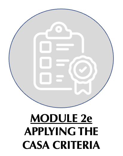 Module 2e Applying the CASA Criteria